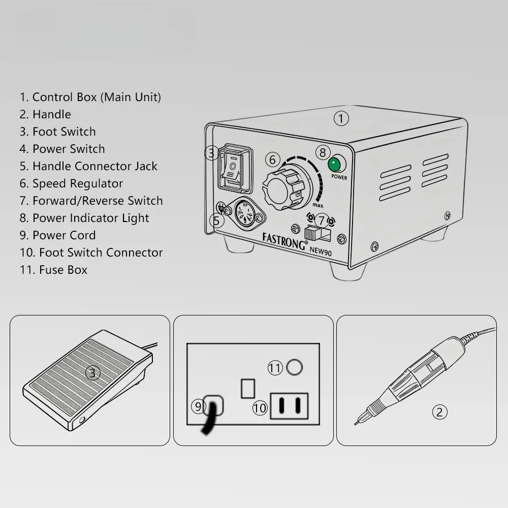 New Type 90 Dental Lab Micro Motor 35000RPM Polishing Machine Digital Intraoral RVG X-Ray Imaging System 18/102/204 Handpiece