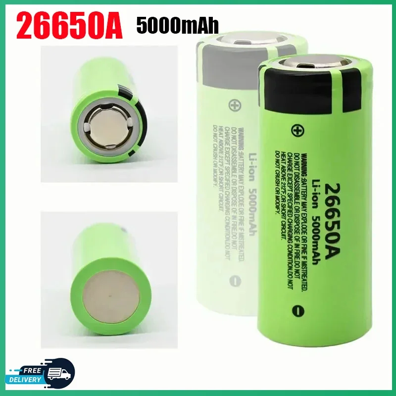 

Original 26650A lithium-ion rechargeable battery large capacity 5000mAh 3.7V 20A power battery toy flashlight solar battery DIY