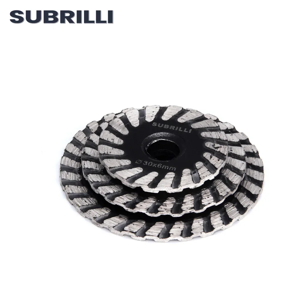 SUBRILLI 30/40/50mm Diamond Cutting Disc Hot Pressed Saw Blade With Removable M14 5/8-11 Flange Carving Stone Marble Concrete