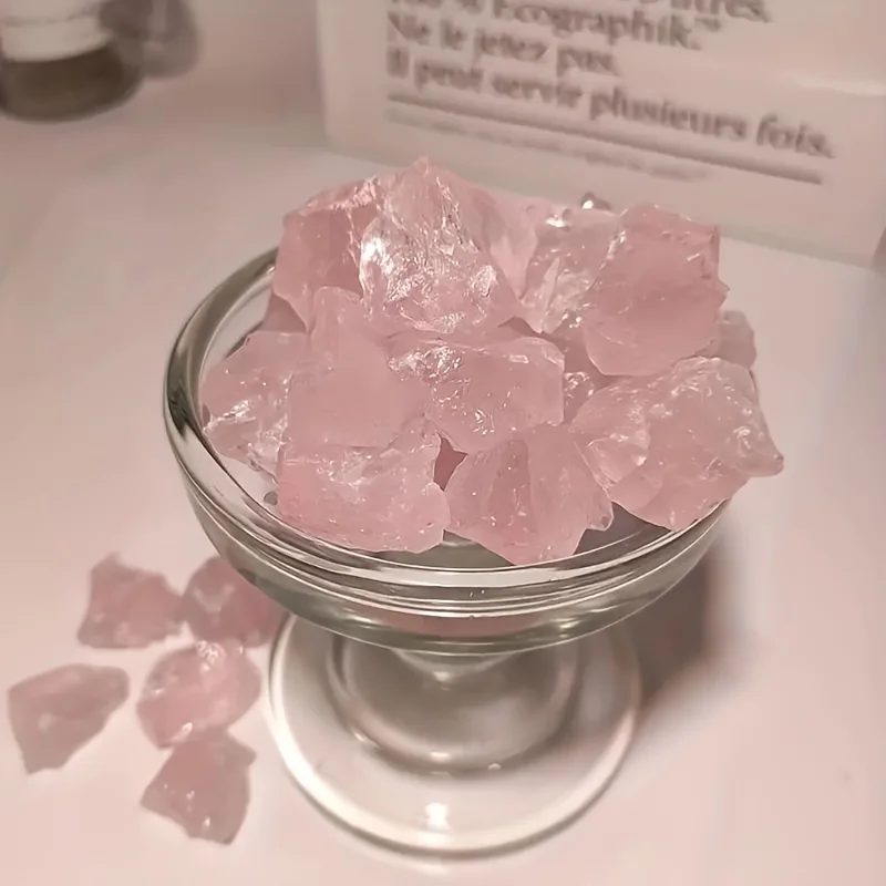 Natural Rose Quartz Rough Stone, Natural Pink Crystal Raw Stone, Pink Aromatherapy Diffuser Stone