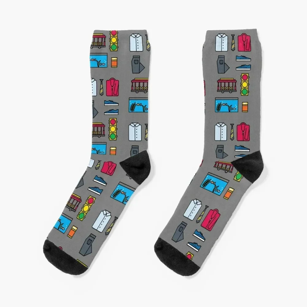 Neighbor Starter Pack Socks cartoon Christmas halloween with print Socks Girl Men's