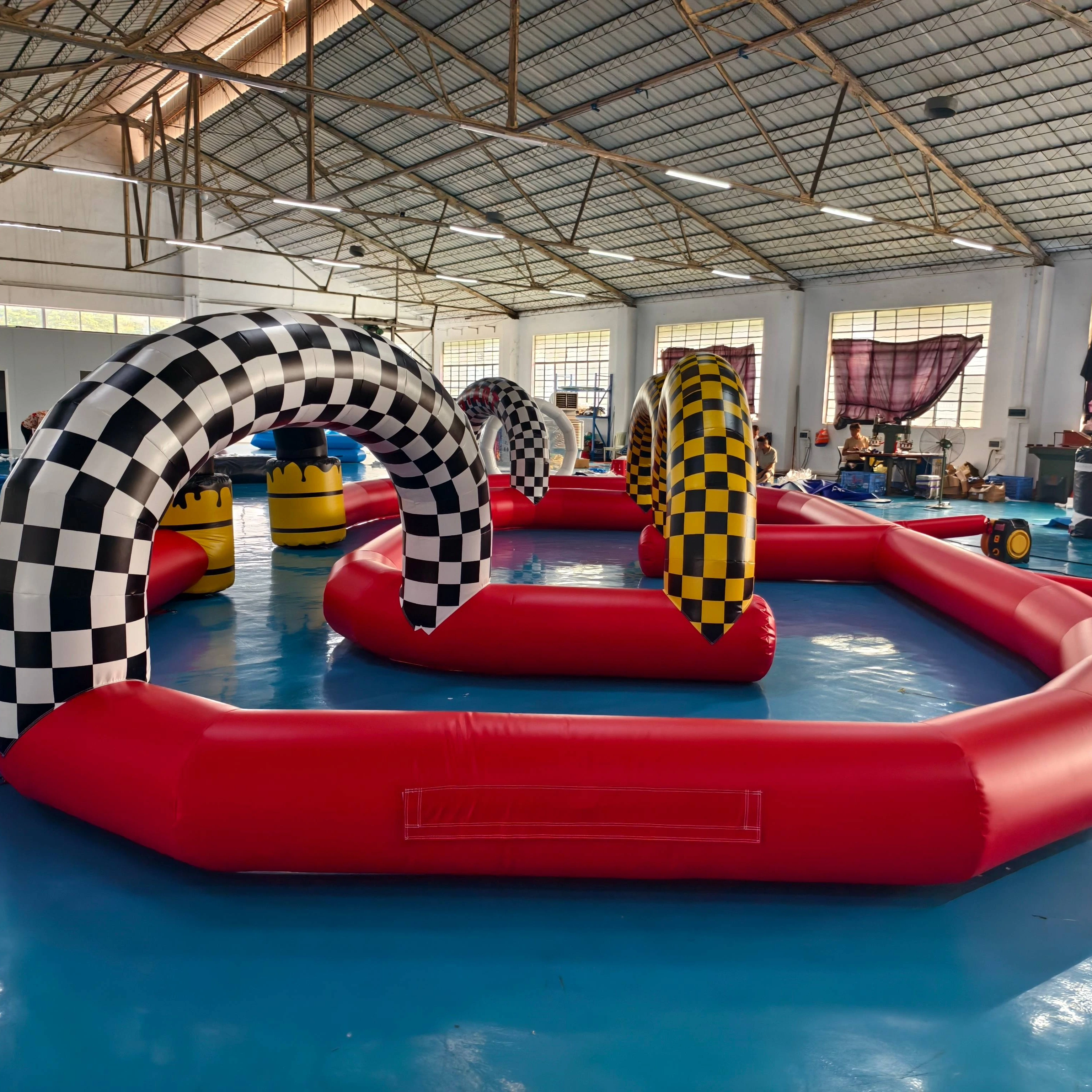 High Quality Inflatable Go Karts Race Track Inflatable Racing Track Inflatable Bumper Car Track