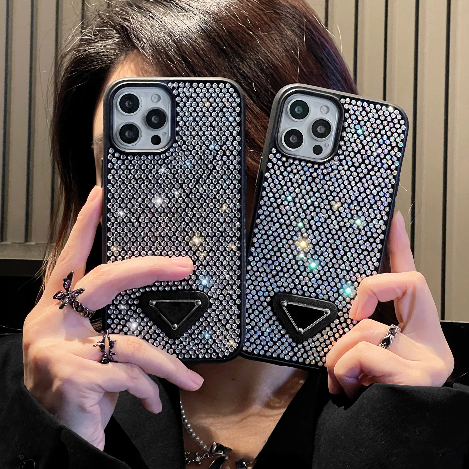 

Luxury Glitter Diamonds Cover Designed for iPhone 16 15 Pro Max iP14 Plus iP13 12 11 Soft Bling Rhinestone Case