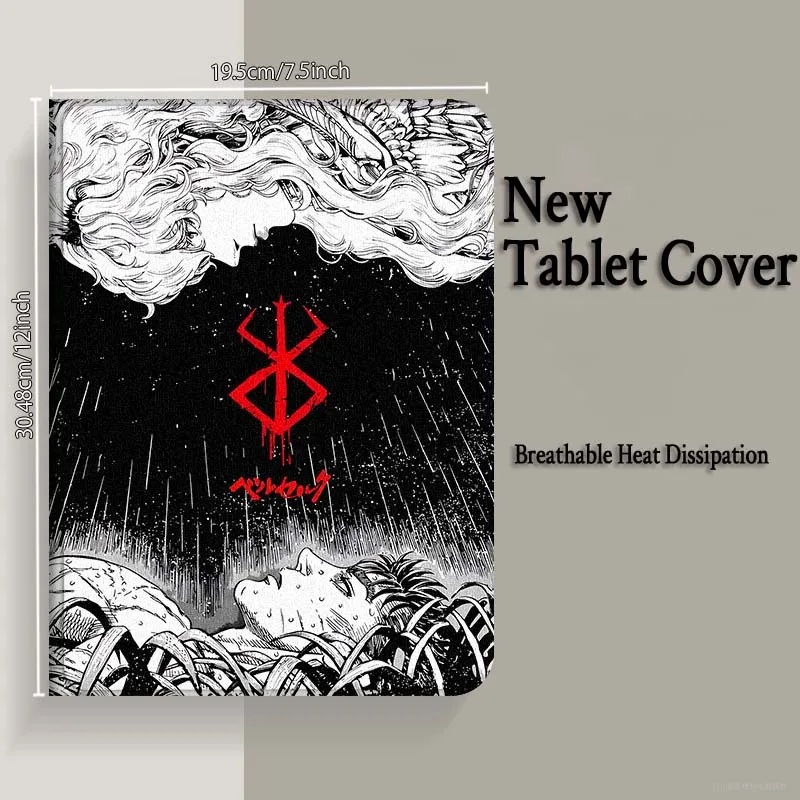 Berserk Fashion Anime Tablet Case For Samsung Galaxy Tab A A7 A8 A9 A11 S6 S11 Lite Plus 10.1 10.4 10.5 بوصة