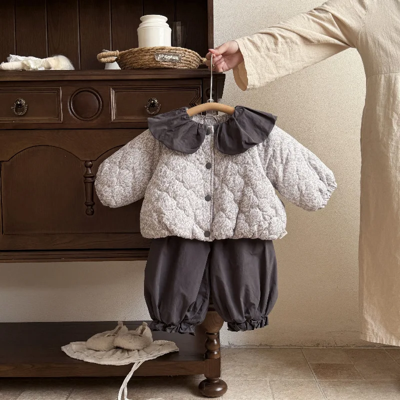 

2025 Winter Baby Girl Thickened Warm Fashion Winter Coat Cotton Jacket
