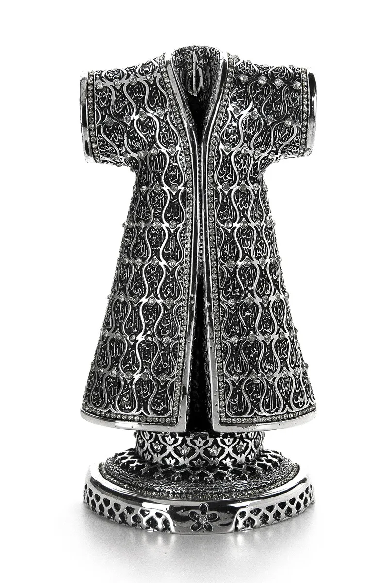 IQRAH Esmaül Hüsna Embroidered Crystal Stone Kaftan Biblo Religious Gift Silver Color Small Size