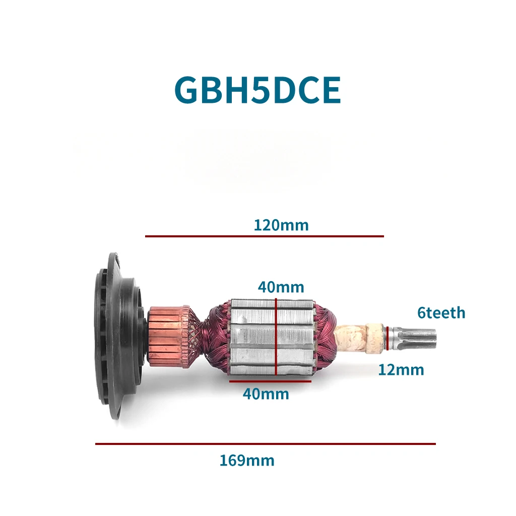 Rotor Armature Motor for Bosch GBH5DCE GBH5 DCE Rotary Hammer Replacement Parts