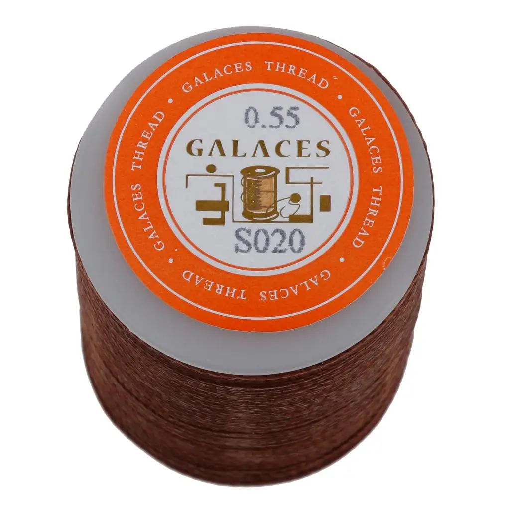 Strong Sewing Thread 0.55mm Dark Brown Handwork Wax String 113m Polyester Round Waxed Cord for Leather Craft Jewelry Making