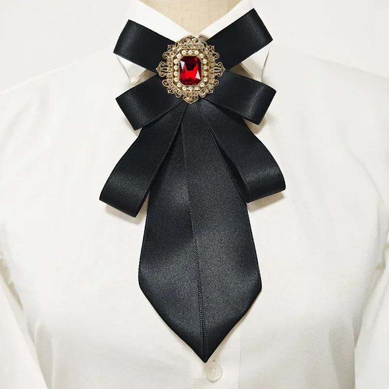 Handmade Bow Ties for Men Women Ribbon Rhinestone Bows Fashion Korean British Business Shirt Accessories Wedding Callor Flowers