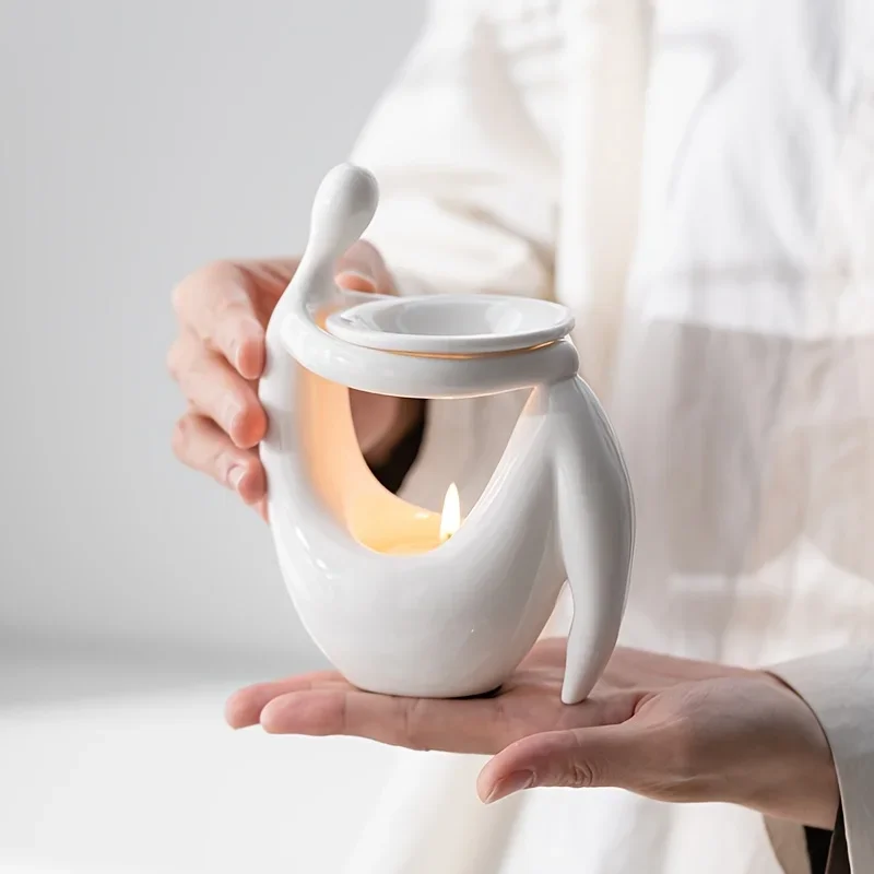 Ceramic Incense Burner Burner Human Body Shape Essential Oil Candle Holder Wax Melt Burner Warmer Melter Fragrance Home Decor