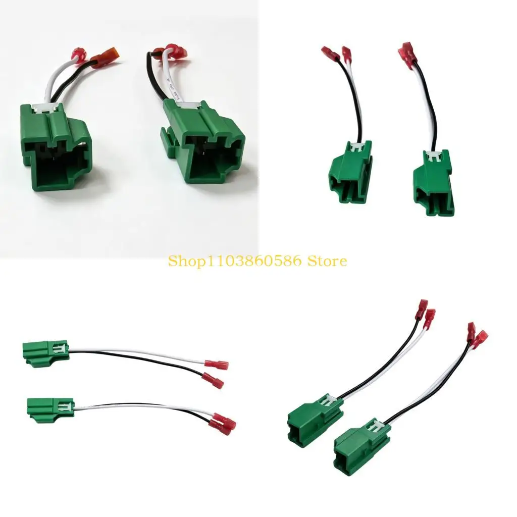 242A Front Door Woofer Wire Harness Set, Speaker Pair with ABS Housing, Left and Right Door Coverage, Factory Harness Retained