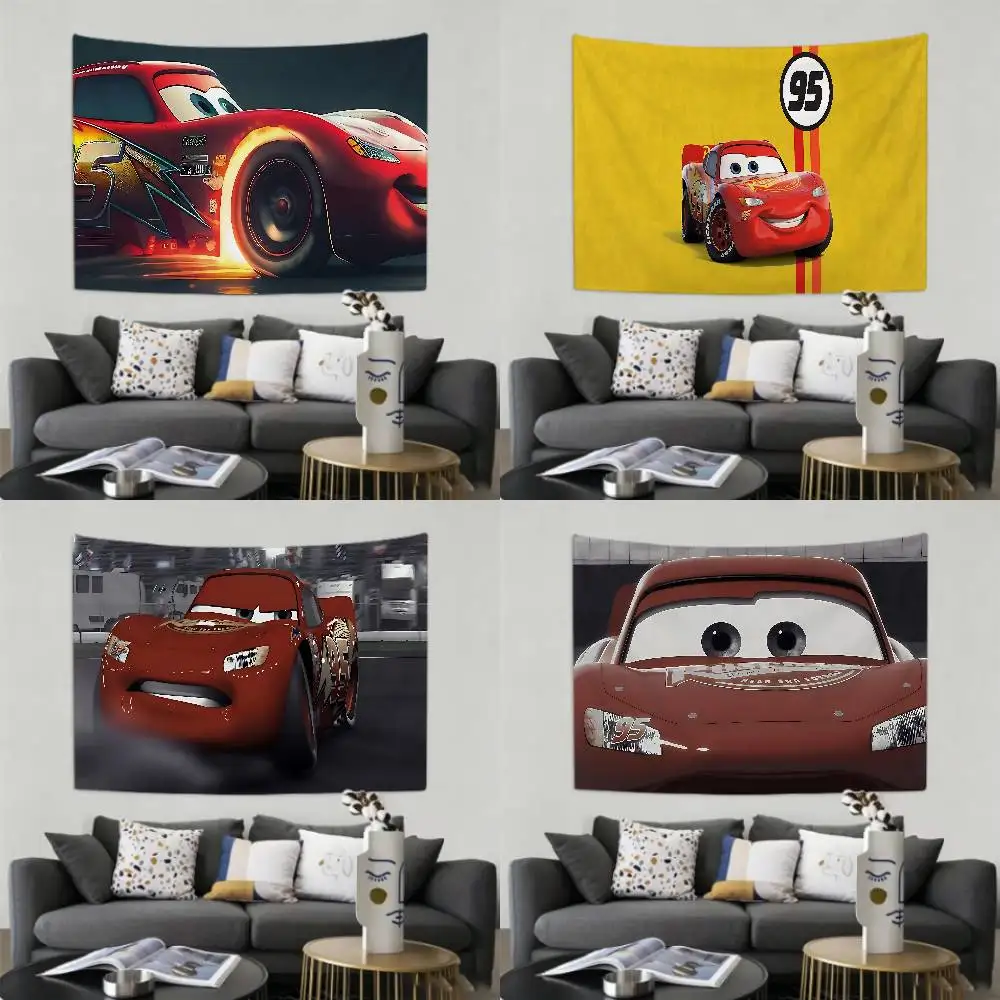 L-Lightnings-McQueens Tapestry Customizable Tapestries Of Various Styles,wall Hangings, Celebrity Photo Printing,wall Hangings