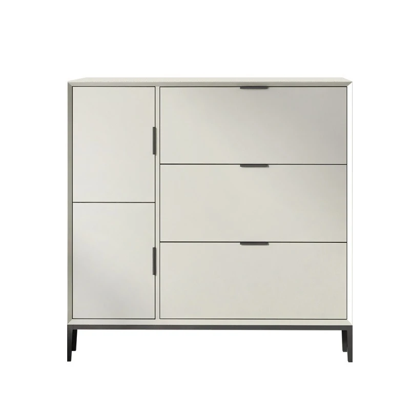 

Italian minimalist and ultra-thin shoe cabinet, large-capacity tipping bucket storage at the entrance of the home, space-saving