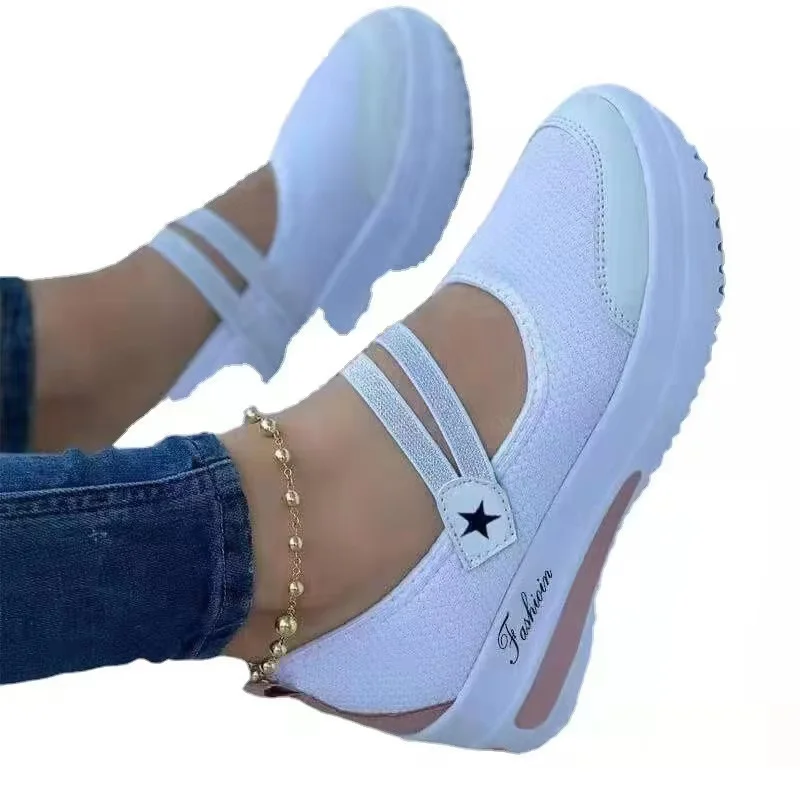 2024 Mesh Breathable Woman Tennis Shoes Canvas Shoe Female Casual Shoes Ladies Sport Shoes Platform Sneaker Hollow Out Shoes