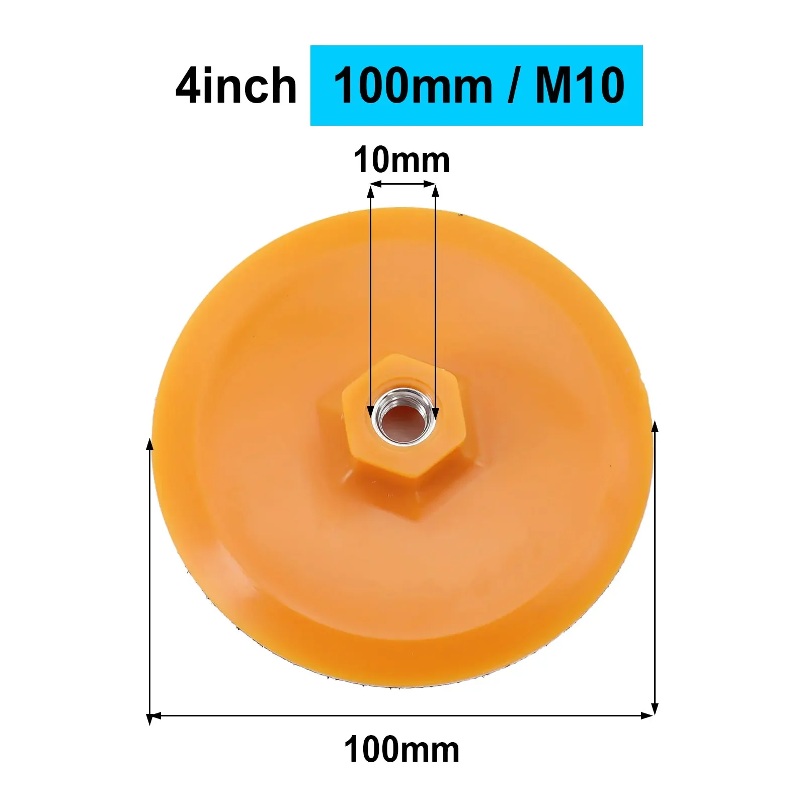 Tampon de polissage orange GT, disque adhésif, teneur en plastique en pouces mm, couche intermédiaire souple, autres caractéristiques