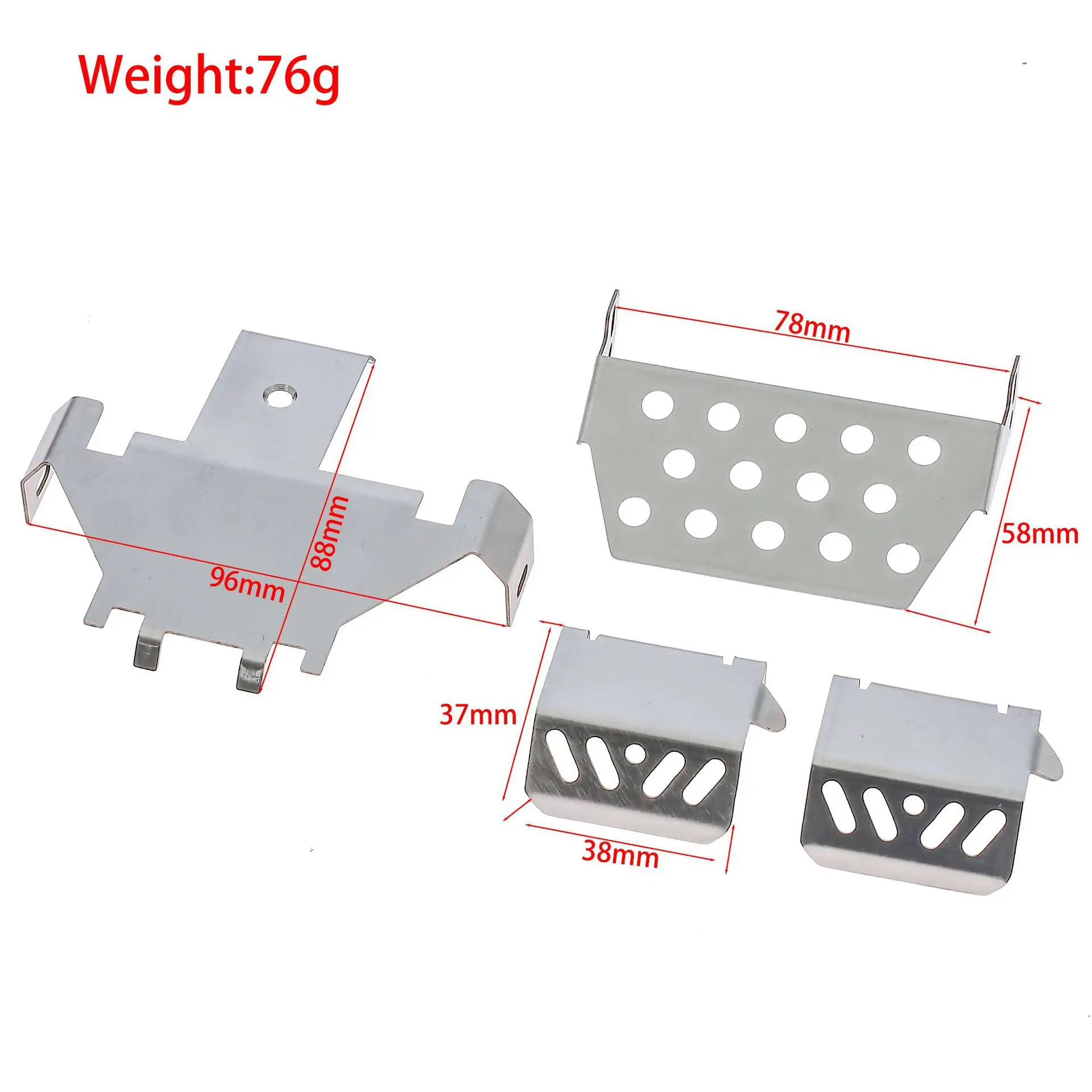 Wltoys 104006 104010 104020 104026 RC 자동차 업그레이드 부품용 RC 스테인리스 스틸 메탈 범퍼 섀시 아머 보호 스키드 플레이트