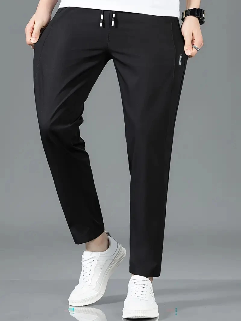 

Men's Casual Sport Straight Leg Pants Four Seasons Wear Comfortable Skin-friendly Fabric Elastic Material Stylish Dressing