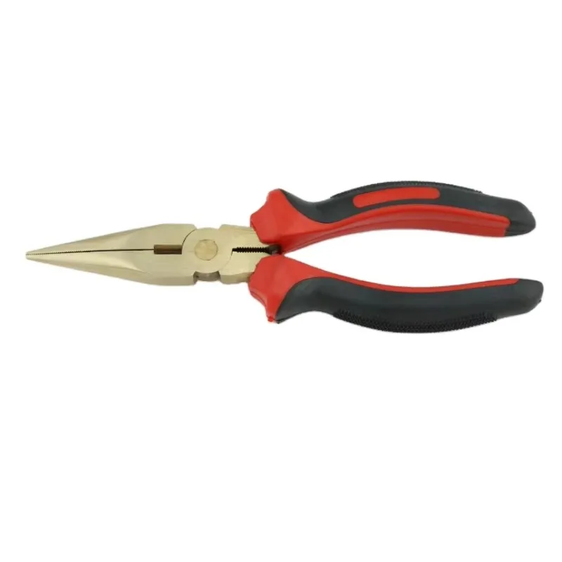 الألومنيوم النحاس والبريليوم النحاس لا الصدأ إجراء الكهرباء الساكنة كماشة بأنف طويل مع القاطع 6in 8in صناعة الطلاء