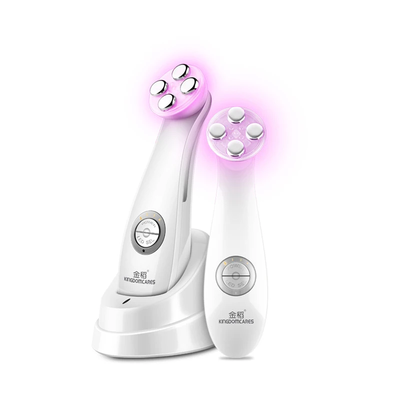 المحمولة اللاسلكية رفع العين مدلك LED الفوتون العلاج بالضوء الكهربائية مكركرنت الوجه العناية بالبشرة مزيل التجاعيد أداة الجمال #4