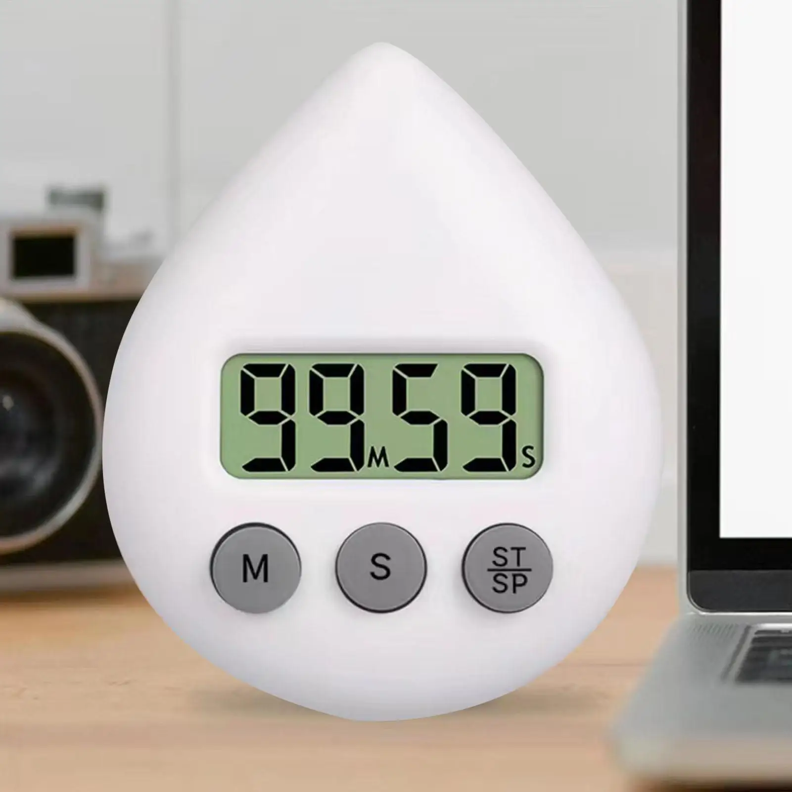 Digital Timer | Waterproof Shower Timer | Portable Timing Tool with Suction Cup and LCD Display for School, Learning, Kitchen