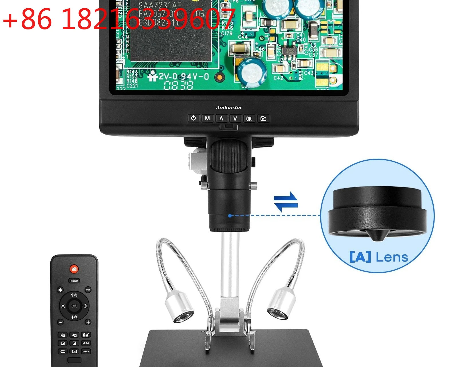 TAO Andonstar AD249-M 10-inch LCD Screen Digital Microscope for Electronics Soldering and Repairing