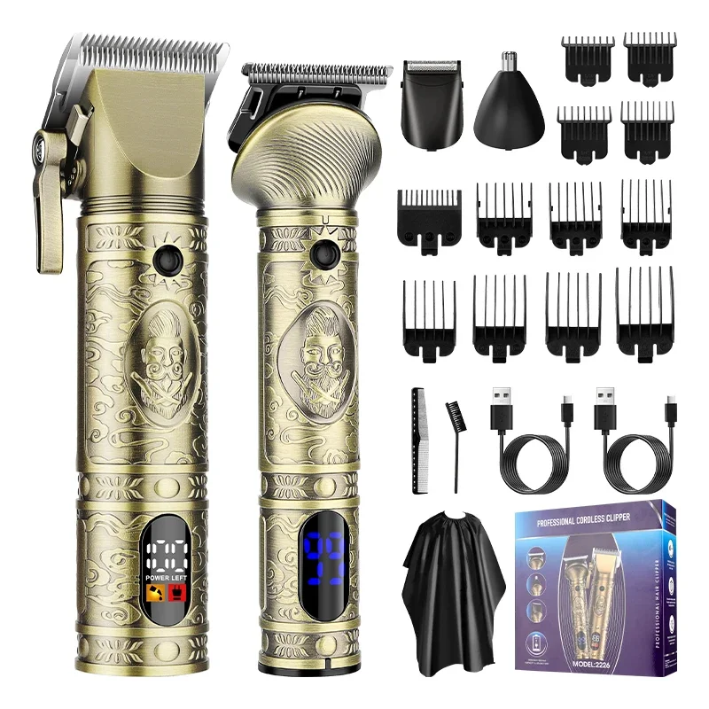 

NEW Hair Clippers Resuxi 2226 Hair Cutting Machine Professional Nose Hair Trimmer Men's Shaver Set with All Metal Body