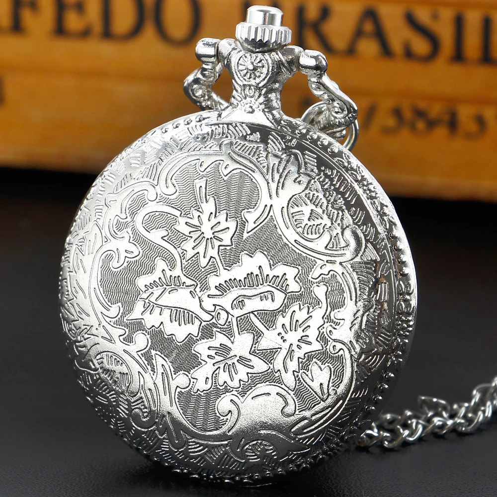 Luxury Fishing Design Quartz Pocket Watch Fob Gold Fish Pendant Clock  30cm Rough Chain Pocket Gifts for Mens