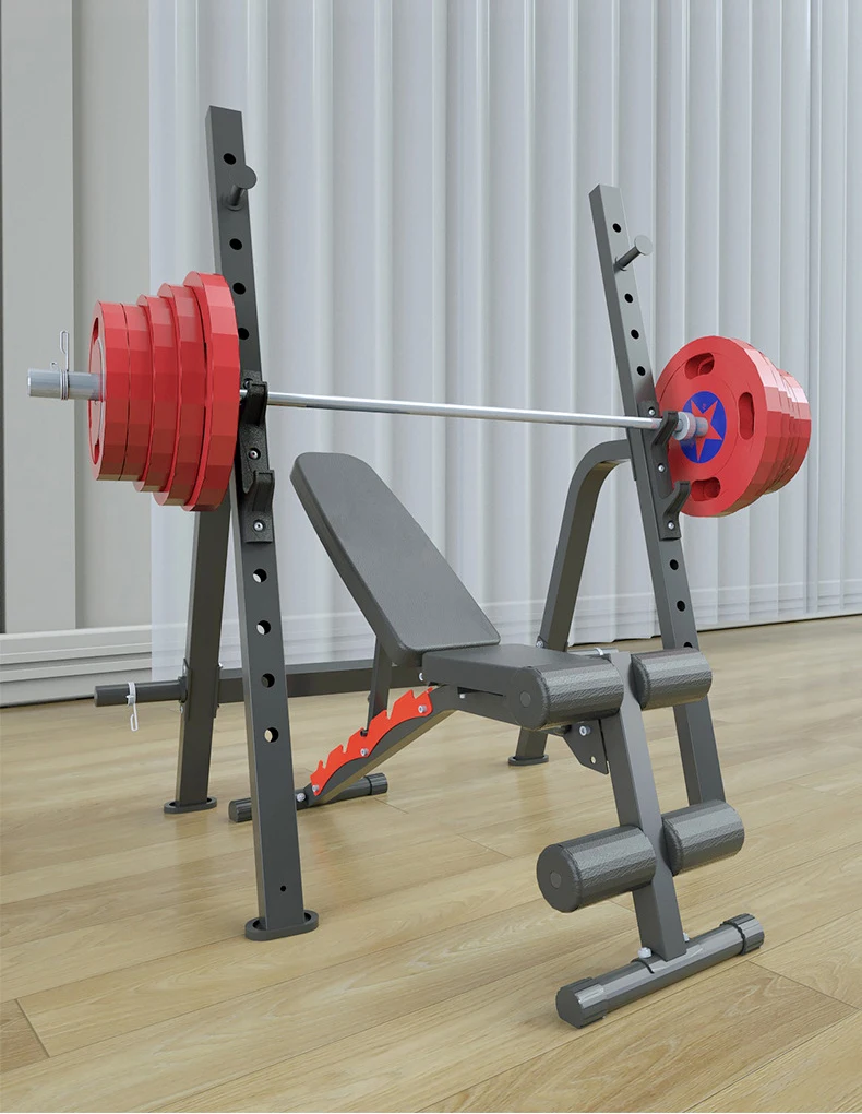 Power Rack Semi Cage Squat Rack Home Gym Equipment Barbell Press Station Weightlifting Rackpromote