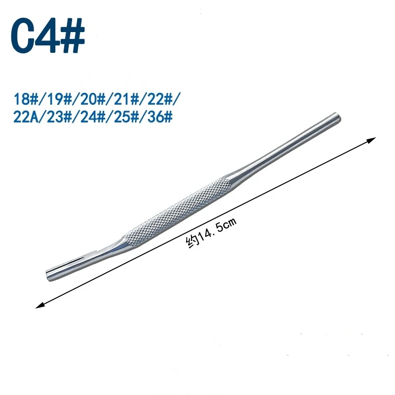 Stainless Steel Dental Scalpel Handle Blade Handle Curved/Straight for 3# 4# Blade Oral Surgical Tool view 5