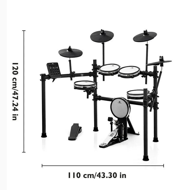 PDX540 Professional High-End Electronic Drum Kit With Pedal, 5 Drums, 3 Cymbals, Customizable