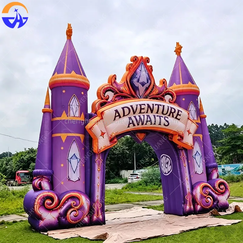 Giant Inflatable Castle Arch Entrance, Halloween Party Event Entrance Decoration, Performance Stage Background Display Props