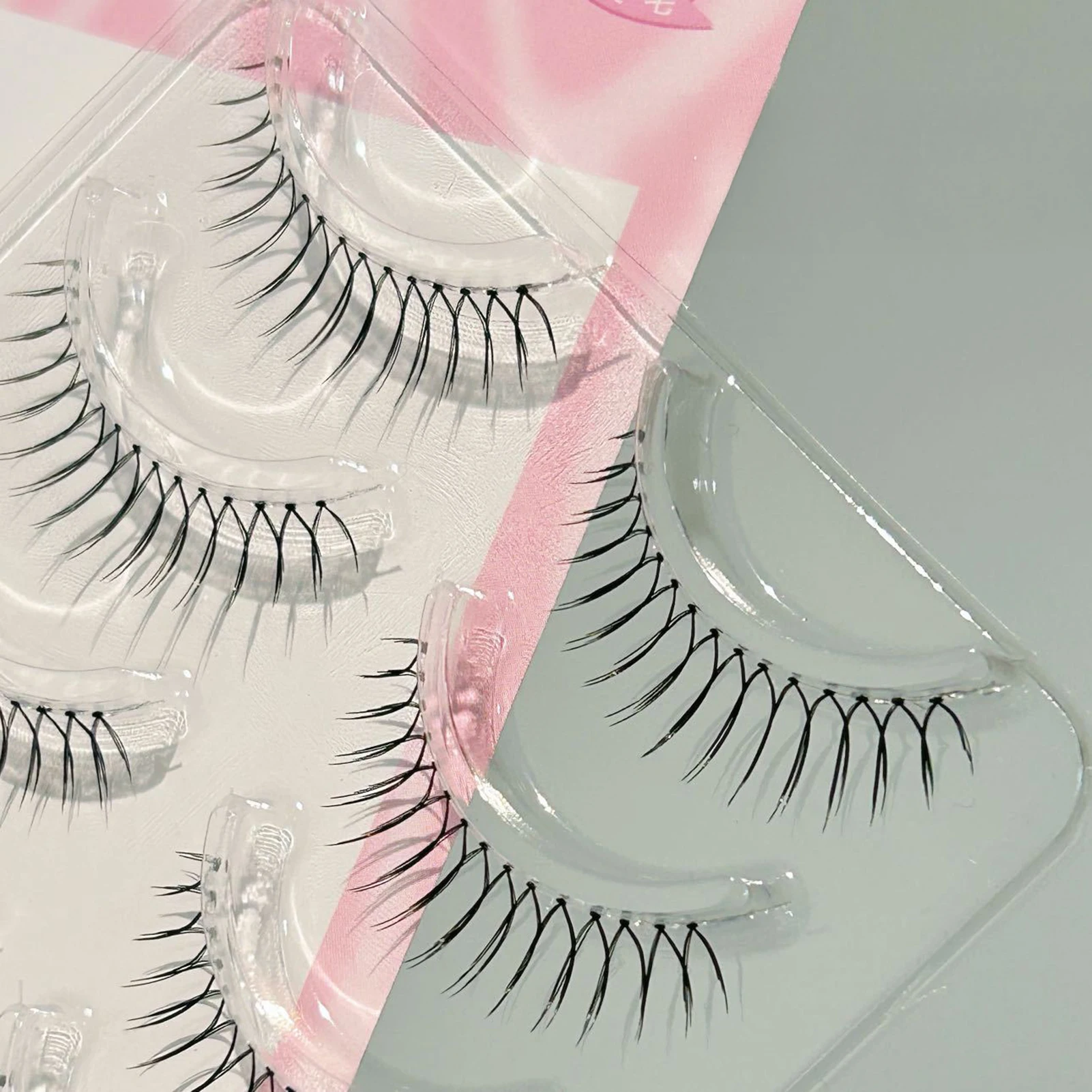 5 ペア U 字型つけまつげ目に見えない釣り糸韓国スタイルナチュラルうっすらとしたまつげエクステンションガールズパーティーデイリーメイク