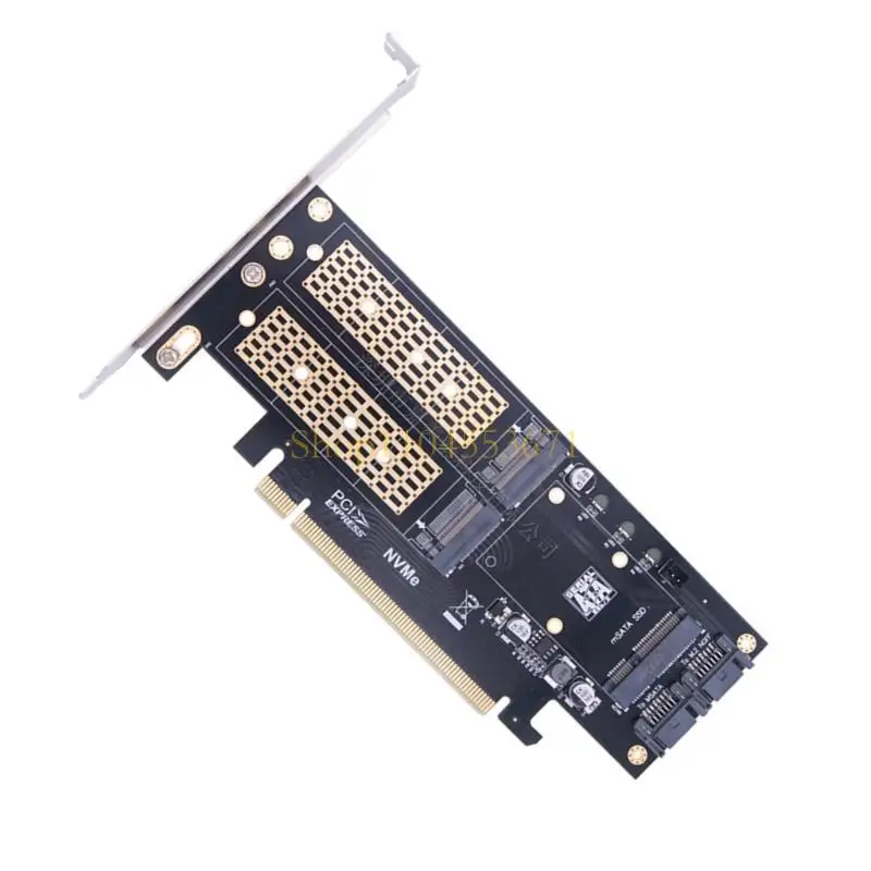 คอมพิวเตอร์ขายดีที่สุด B+M สำหรับคีย์ MSATA PCI-E การ์ดขยายสำหรับ M.2 ถึง PCI-E 4X สาม inone