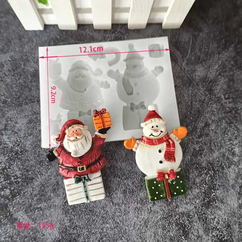 Christmas Santa Socks Snowman Silicone Candy Craft Moulds Resin Tools Cupcake Baking Moulds Fondant Cake Decorating Tools