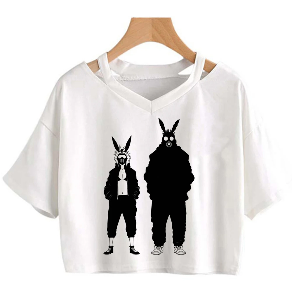 Dorohedoro crop top ladies manga alternative  japan baddie kawaii top tees kawaii gyaru grunge 2000s streetwear