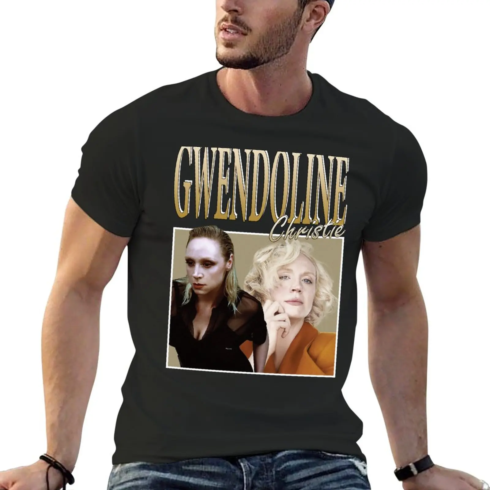 

New Gwendoline Christie Retro Vintage Fan Shirt T-Shirt plain t-shirt Short sleeve fruit of the loom mens t shirts