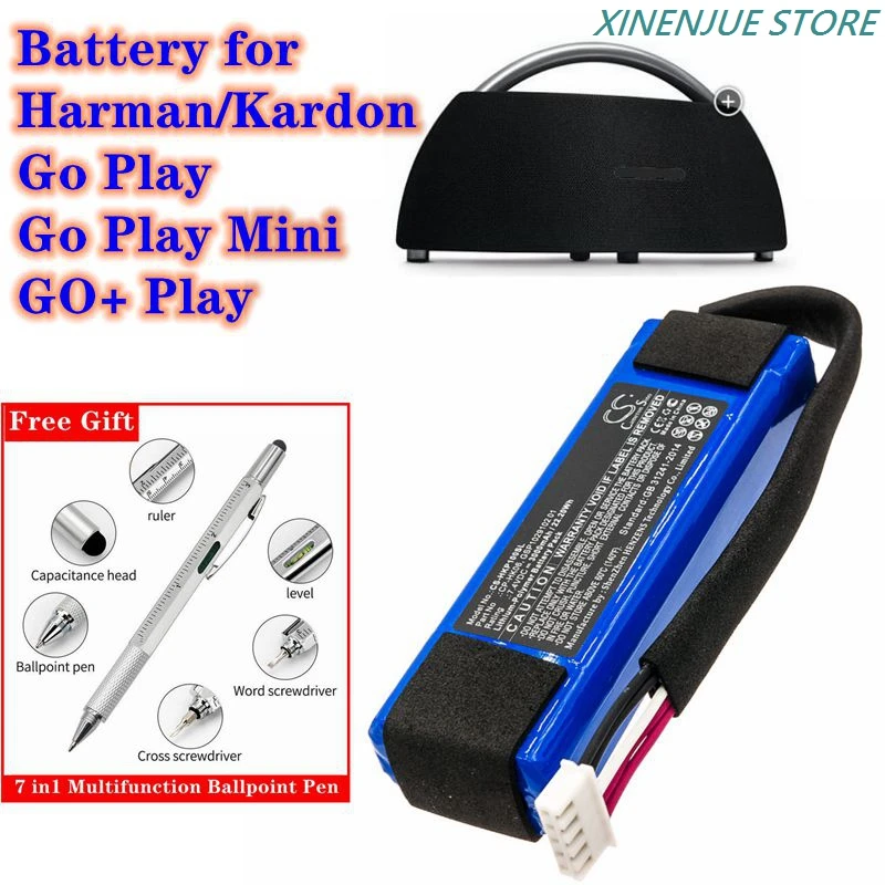 Speaker Battery 7.4V/3000mAh GSP1029102 01, CP-HK06 for Harman/Kardon Go Play, Go Play Mini, GO+ Play