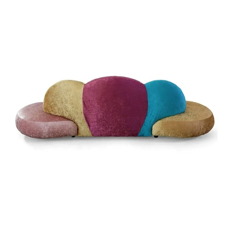 &for Nuvole Sofa Modern Living Room Set with Unique Style Velvet Fabric Cooling Feature for Hall Villa Application