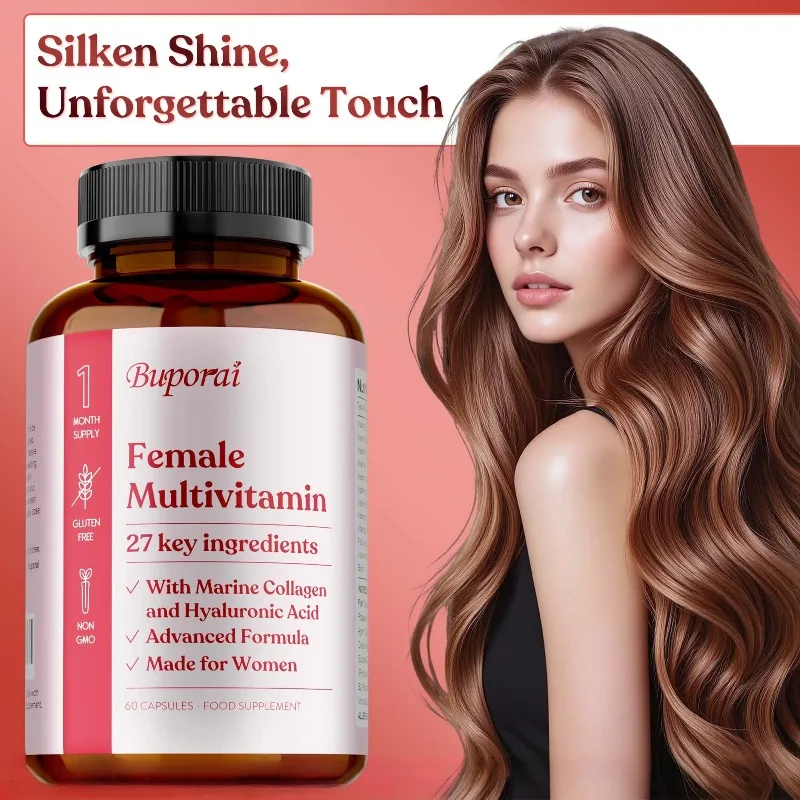 Female Multivitamin Capsules - Balances Emotions, Promote Collagen Production, Support Bone and Joints Health, Maintain Vitality