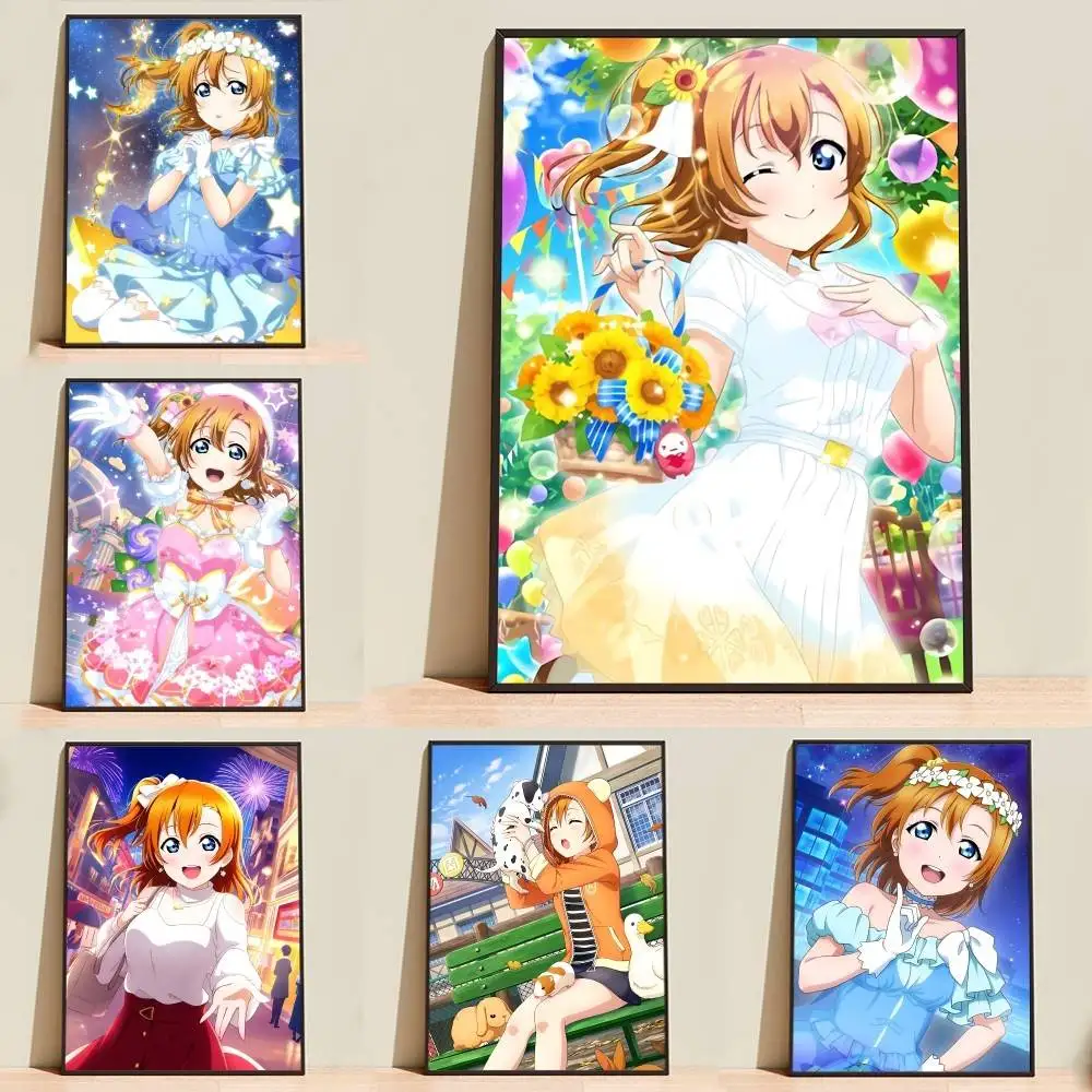 Official H-Honoka Kosaka LoveL-us Poster Self-adhesive Waterproof Paper Sticker Coffee House Bar Room Wall Decor