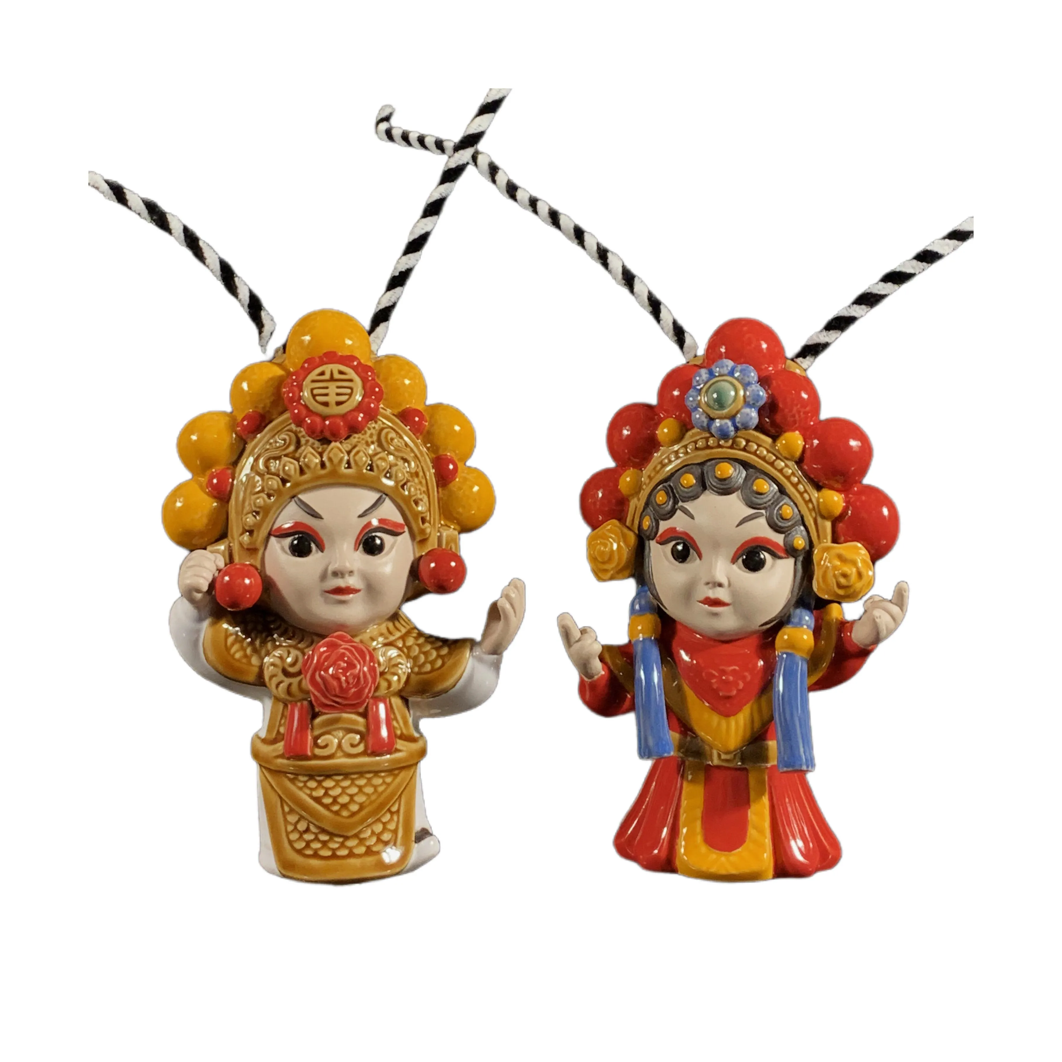 For Shiwan Pottery Cantonese Opera Ornament, Chinese Style Home Decor for Living Room