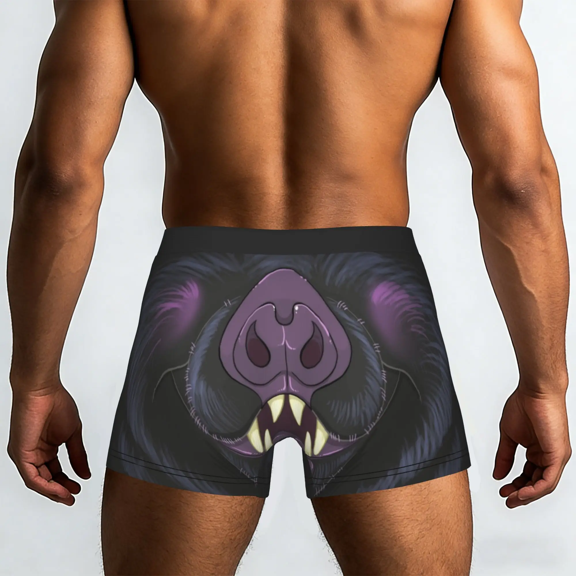 Custom Black Vampire Bat Underwear Men Stretch Animal Boxer Briefs Shorts Panties Soft Underpants For Homme