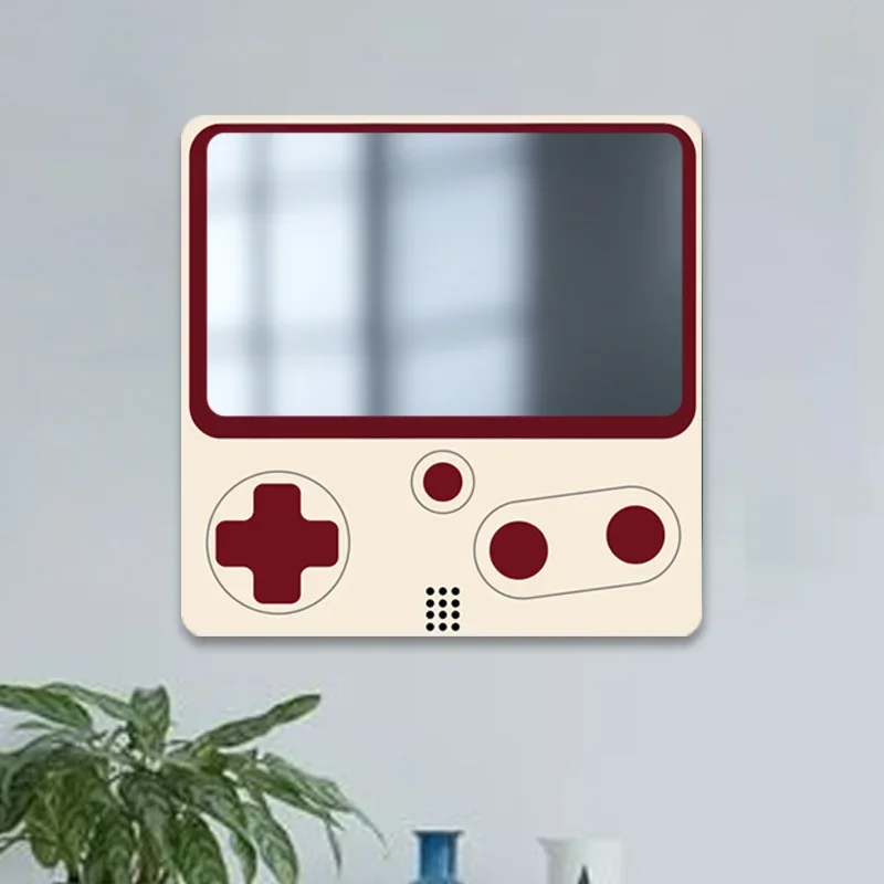 20CM Self-adhesive Decorative Wall Mirror Halloween Party Decoration Game Console Pattern Mirror Bedroom Bathroom Decoration