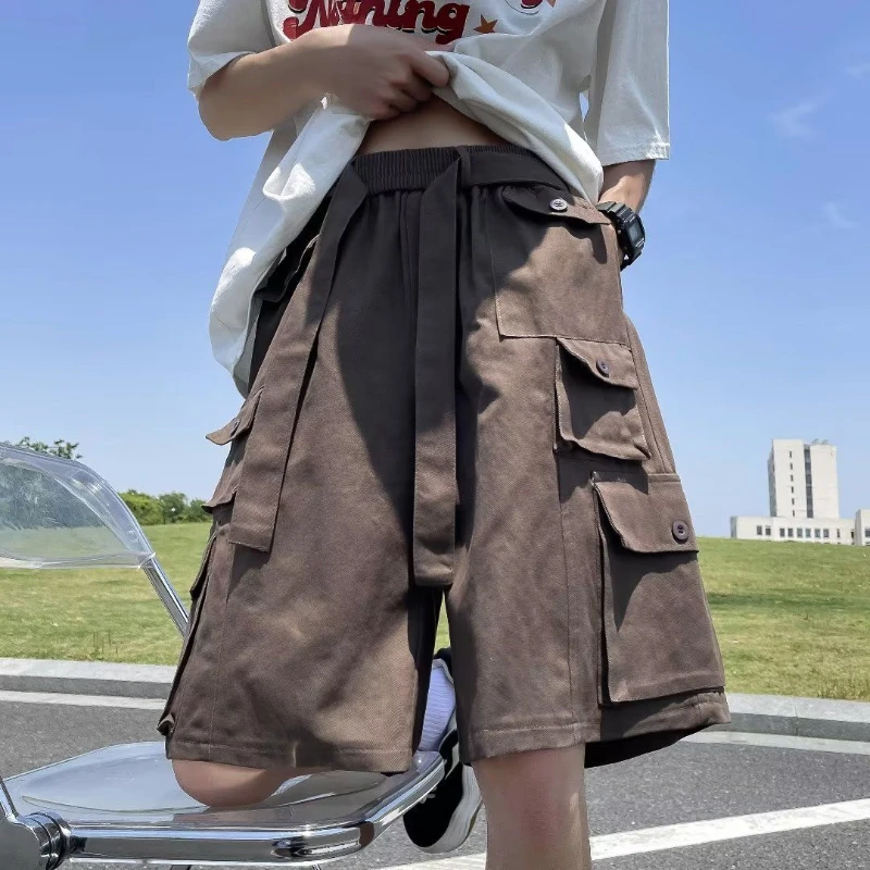 

American Retro Trendy Casual Work Shorts Men's Outdoor Five-point Pants