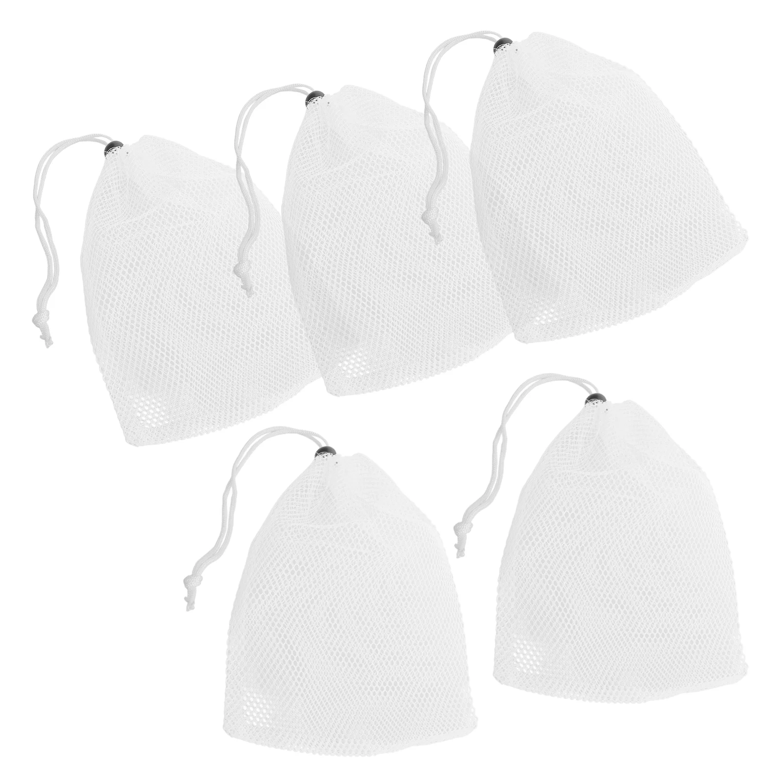 5 Pcs Storage Bag Small Drawstring Pouch Jewelry Pouches Bags Socks Bulk Mesh Gift with
