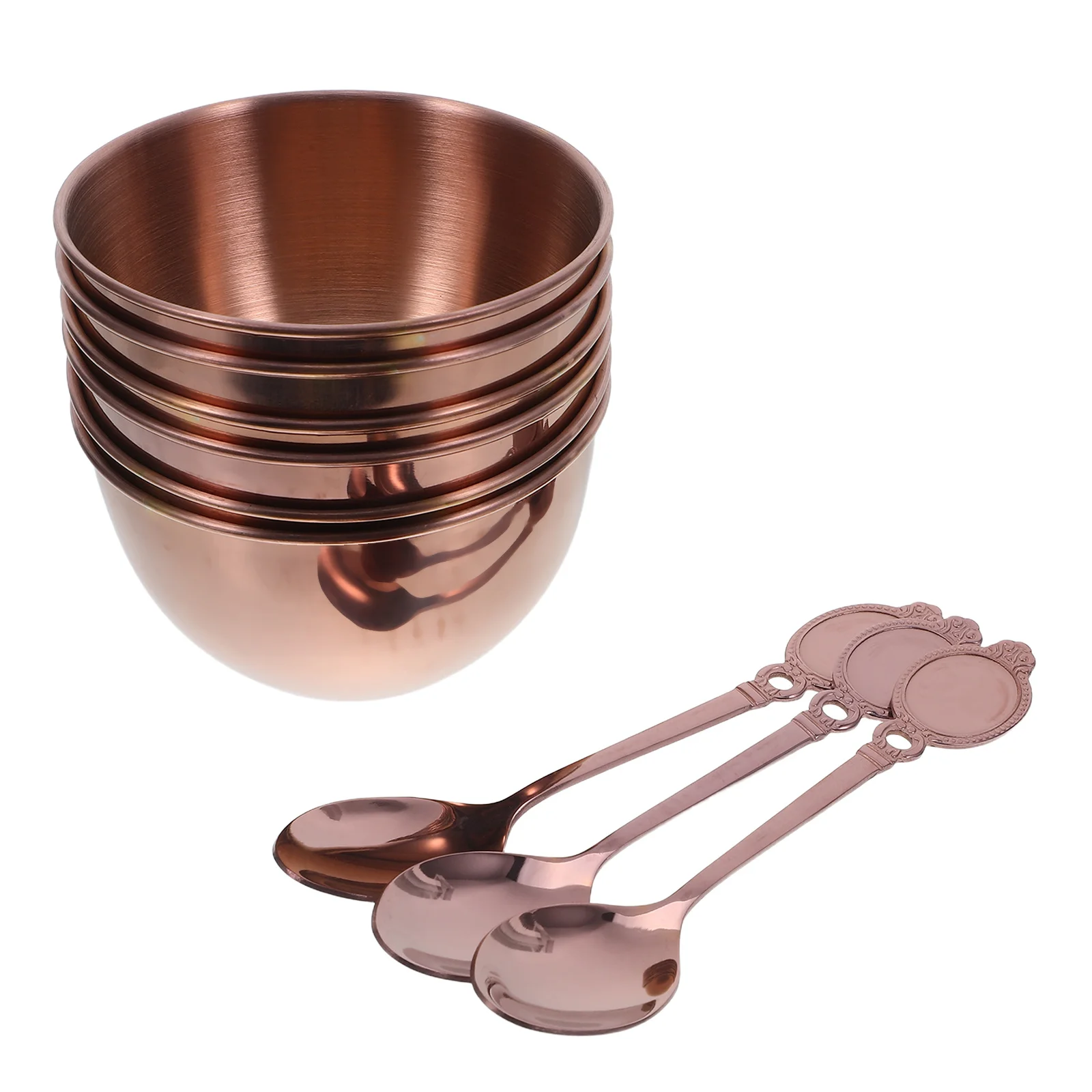 

1Set Stainless Steel Dipping Bowl Set with Spoon Mini Condiment Dishes for Sushi Appetizers Olive Oil Elegant Dining