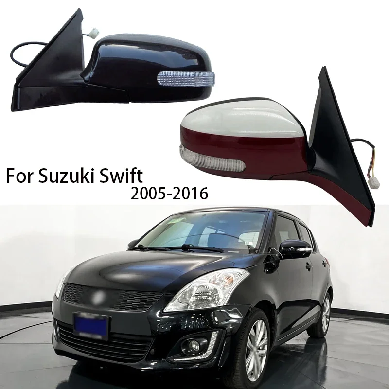 

For Suzuki Swift 2005 2006 2007 2008 2009 -2016 Side Rear View mirror with electric Adjust Outside Rearview Mirror 5 Wire