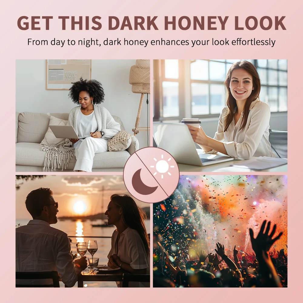 بلسم الشفاه بالعسل الأسود من Lakerain، أحمر شفاه مرطب بالعسل الأسود، بلسم شفاه ملون للعناية بالشفاه الوردية اللامعة #4