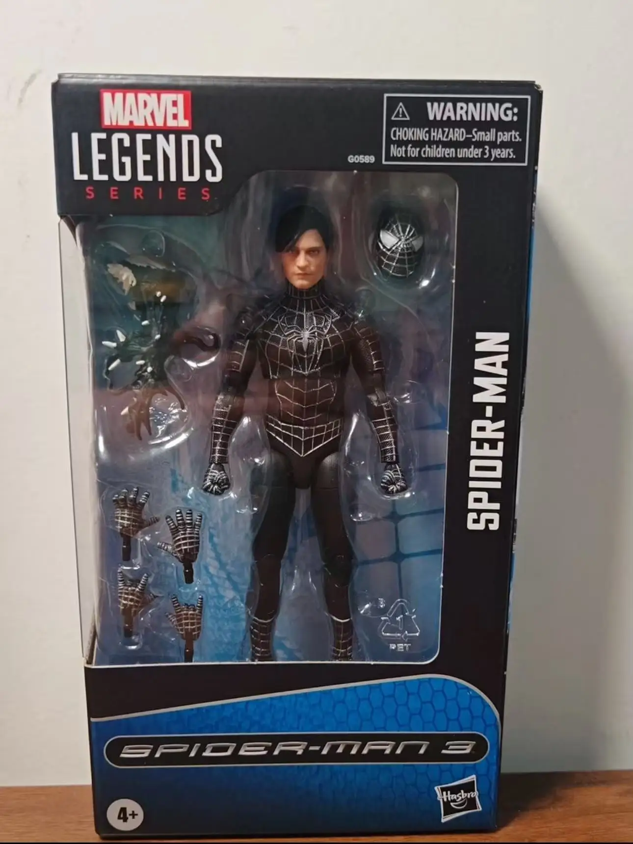

Hasbro Marvel Legends Toby Черный спортивный костюм Человека-паука 3, симвоз