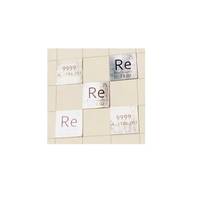 1pc Periodic Table Engraving Rhenium Sheet Re Element Sample Collection Hobby